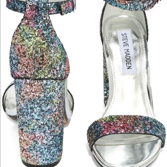 ๐ Steve Madden rainbow glitter heels - Picture 2 of 10